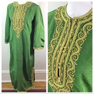 Vintage 60's KAFTAN embroidered Bedouin dress